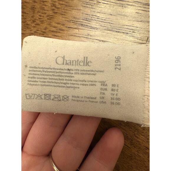 Chantelle 2196 Nude Bra 36DD Underwire Lightly Lined Convertible Racerback EUC - Picture 6 of 6